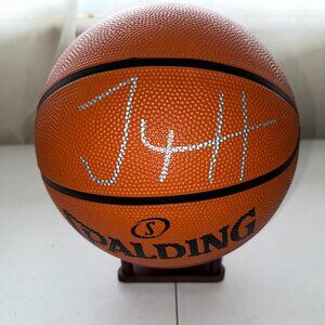 TYRESE HALIBURTON SIGNED INDIANA PACERS AUTOGRAPHED SPALDING BASKETBALL W/COA755